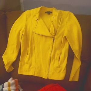 Yellow bright size small Lauren by Ralph Lauren zip up sweater